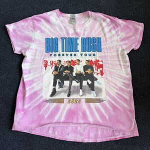Big Time Rush Shirt Womens XL Pink Forever Tour 2022 Graphic Band Tee T-Shirt